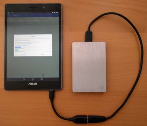 Asus Zenpad S 8.0 mit Seagate 2TB Backup Plus Slim